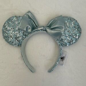 Sequence teal Minnie Mouse ears headband